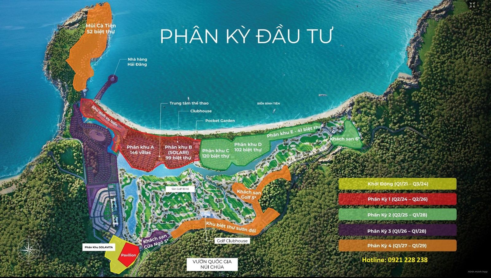 Sơ đồ phân kỳ đầu tư Anara Bình Tiên 2021–2029 theo tài liệu chủ đầu tư 8/2024